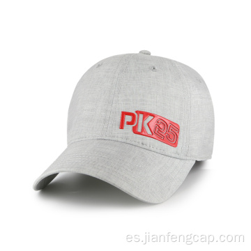 Gorra de béisbol al aire libre Recicle el logotipo de TPU de la tela